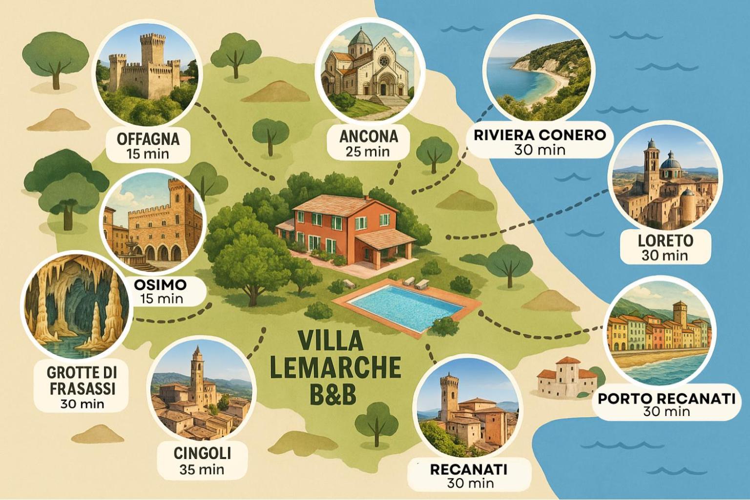 Villa Lemarche B&B Rustico Kültér fotó